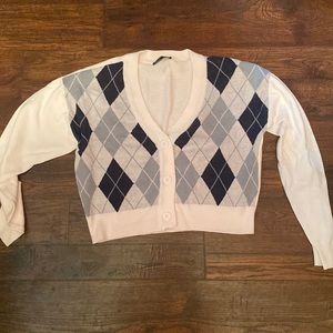 Cropped Button Up Sweater